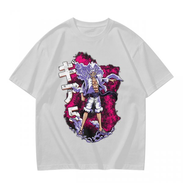 One Piece Gear 5 Luffy Graphic Olive T-Shirt