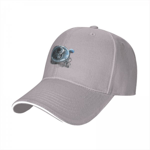 Black Baseball Cap With Cosmic Fetus In Bubble Graphic Design