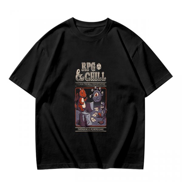 RPG & Chill Monster Graphic Olive T-Shirt