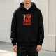 Black Hoodie With Dimitrescu Themed Graphic Print