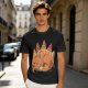 Sleeping Dinosaur Surrounded by Food Slices Graphic T-Shirt