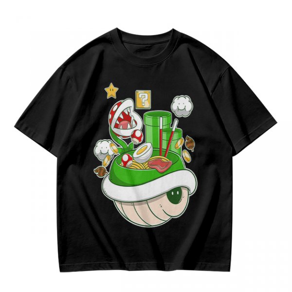 Super Mario Themed Ramen Graphic T-Shirt