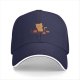 Black Baseball Cap With Cute Kittens And Yarn Balls Print