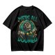 Olive T-Shirt Featuring 'We're All Doomed' and Doom Character Art