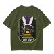 Olive T-Shirt With Alien Bunny Ears Egg Hunt Graphic