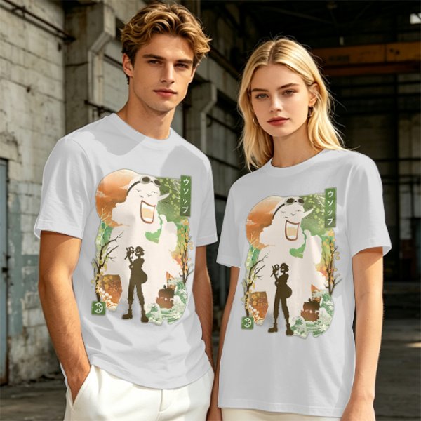 Anime Themed Graphic T-Shirt With Whimsical Character Artwork