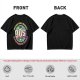 Olive green graphic t-shirt with 90s nostalgic print