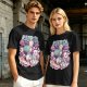 Olive t-shirt with dinosaur chef and cute character cooking graphic