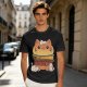Olive T-Shirt With Cute Cat Burger And Kittens Print