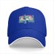 Black Baseball Cap With Interlocking Llama Graphic Print