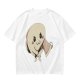 Olive T-Shirt With Cute Angry Ghost Holding Axe Graphic