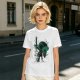Olive Green T-Shirt With Legendary Hero Ink Splatter Art