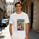 Olive graphic t-shirt with We Can Fist It! armored warrior print