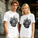 Olive Graphic T-Shirt with Fantasy Character Portraits