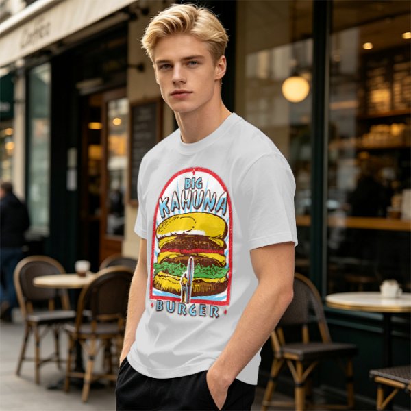 Olive T-Shirt with Big Kahuna Burger Graphic Print