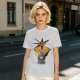 Olive Green T-Shirt With Sun And Dark Figure Graphic Print