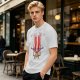 Olive T-Shirt With Cartoon Bacon Champion Medal Print