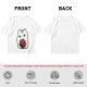 Olive T-Shirt With Cute White Cat Holding D20 Dice Print