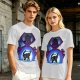 Olive T-Shirt Featuring Galactus Holding Silhouetted Superheroes