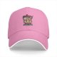 Black baseball cap with 'Cats Rule Humans' cat king graphic