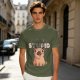 Olive T-Shirt With Funny Pug Graphic And 'I May Be Stupid' Text