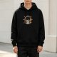 Black hoodie with skull and swords graphic design