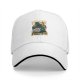 Black baseball cap with pizza first destroy later godzilla graphic