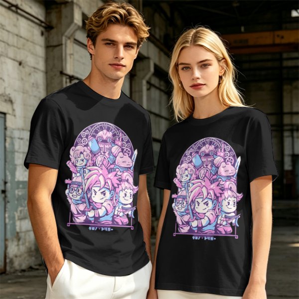 Chrono Trigger Chibi Character Group Graphic T-Shirt
