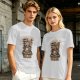 Olive t-shirt with coffee strength motivational print