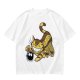 Olive T-shirt with Catbus and Soot Sprite Anime Print