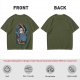 Olive T-shirt with How to Train Your Dragon Toothless and Hiccup Print