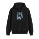 Black hoodie with Totoro rainy forest graphic print