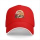 Black Baseball Cap With Anime Straw Hat And Sunflower Print