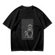Olive green graphic tee with Totoro family illustration
