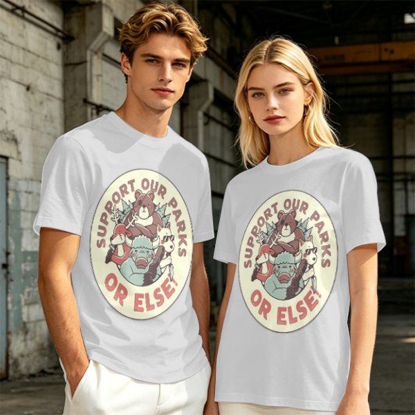 Support Our Parks Or Else Wildlife Graphic T-Shirt