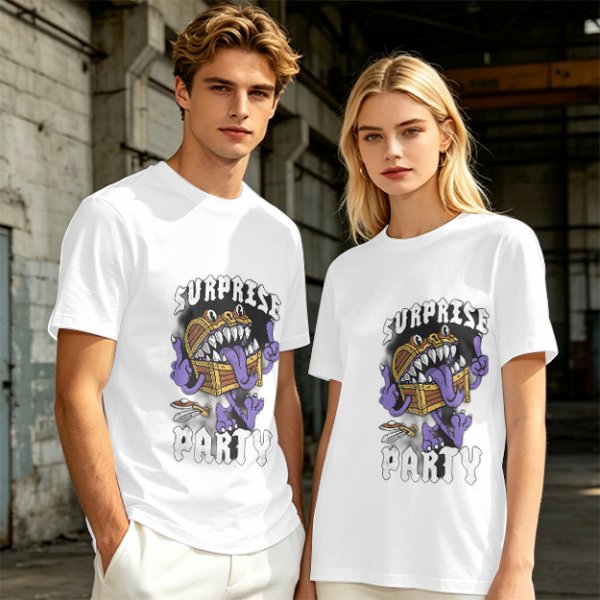 Olive T-Shirt With Surprise Party Mimic Monster Graphic