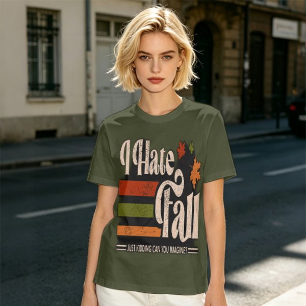 I Hate Fall Just Kidding Can You Imagine? Autumn Graphic T-Shirt
