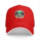 Black baseball cap with alien eating pizza 'Just Here For The Pizza' print