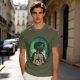 Attack on Titan layered silhouette graphic olive t-shirt