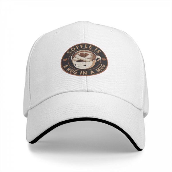 Coffee Is A Hug In A Mug Black Baseball Cap