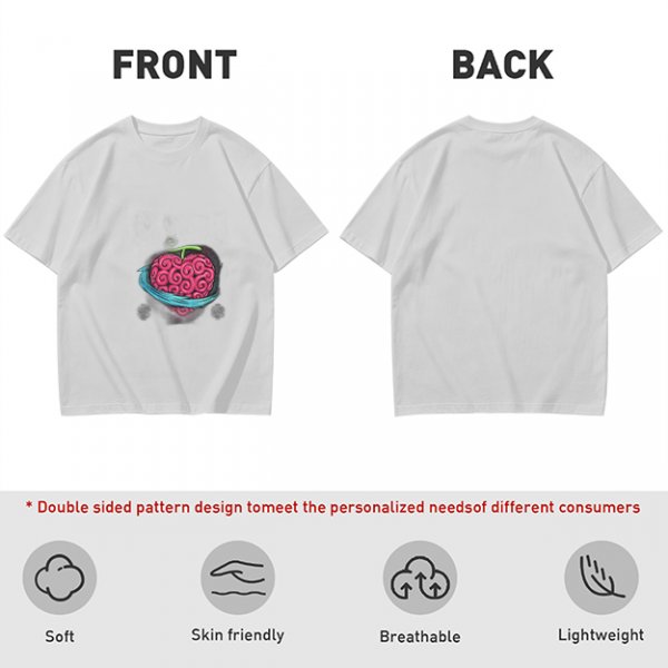 Olive T-Shirt With Swirled Heart Fruit Graphic Print