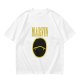 Olive T-Shirt with Marvin Text and Simple Face Graphic