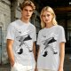 Olive T-Shirt with Paper Airplane Star Wars Inspired Print