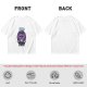 Olive graphic t-shirt with bat cat holding watermelon and 'Bite First Ask Later' text