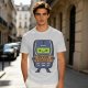 Olive T-Shirt Featuring a Retro Mobile Phone Holding a Never Forget Sign