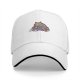 Black Baseball Cap With Cozy Sleeping Cat Graphic