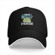 Black baseball cap with 'I think I think too much' anxious frog graphic
