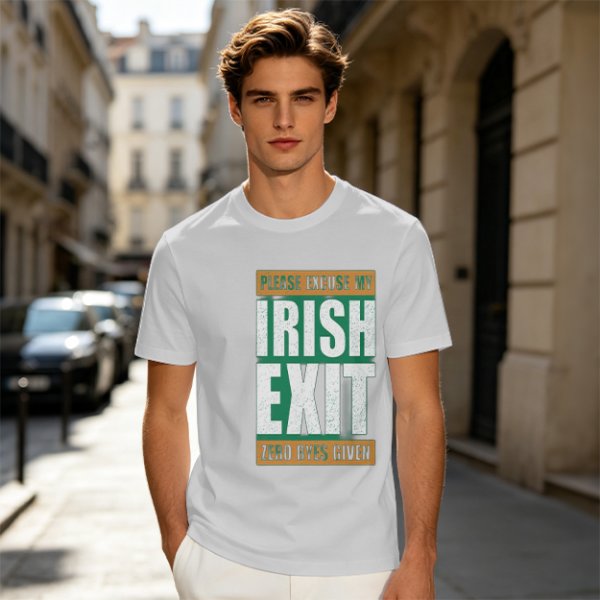 Irish Exit Funny St. Patrick's Day T-Shirt Design