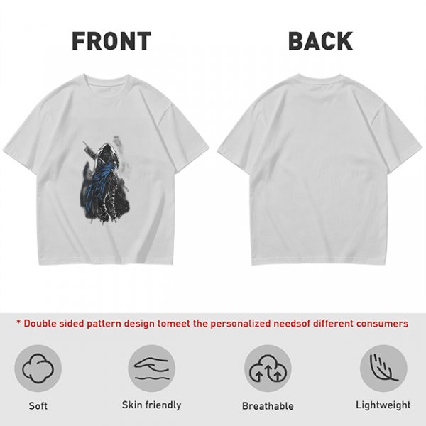 Olive Green T-Shirt With Hooded Fantasy Warrior Graphic Print