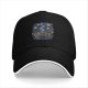 Black baseball cap with starry night ramen bowl graphic